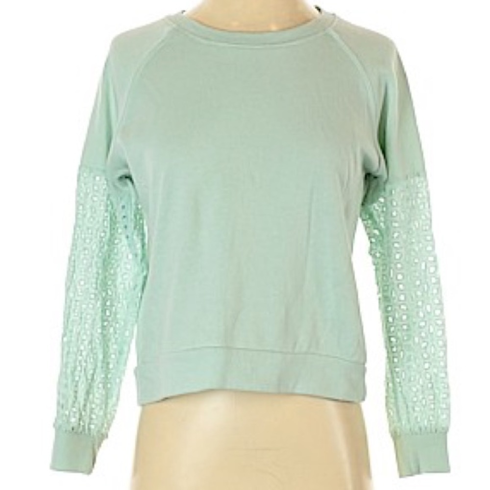 Hippie Rose Mint Cutout Sweatshirt